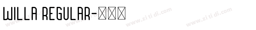 Willa Regular字体转换